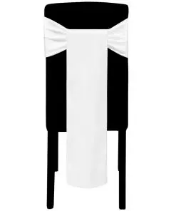 25 pcs White Satin Decorative Chair Sash