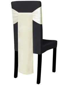 25 pcs Cream Satin Decorative Chair Sash
