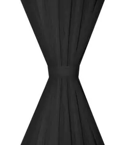 2 pcs Black Energy-saving Blackout Curtains Double Layer 140 x 245 cm