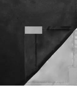 2 pcs Black Energy-saving Blackout Curtains Double Layer 140 x 245 cm