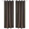 2 pcs Brown Blackout Curtains with Metal Rings 135 x 245 cm 2 pcs Brown Blackout Curtains with Metal Rings 135 x 245 cm