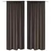 vidaXL Blackout Curtains 2 pcs Slot-Headed 135 x 245 cm Brown vidaXL Blackout Curtains 2 pcs Slot-Headed 135 x 245 cm Brown