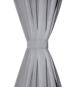 2 pcs Grey Slot-Headed Blackout Curtains 135 x 245 cm