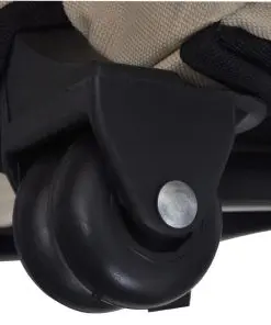 vidaXL Multipurpose Pet Trolley Beige Foldable