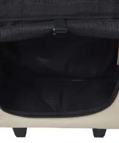 vidaXL Multipurpose Pet Trolley Beige Foldable