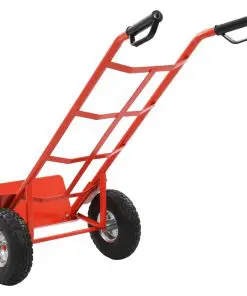 Red and Black Metal Foldable Trolley