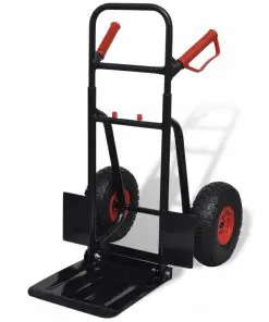 Telescoping Metal Trolley Black and Red