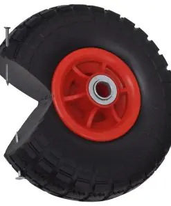 Telescoping Metal Trolley Black and Red