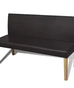vidaXL Sofa Chair Artificial Leather Bench Dark Brown