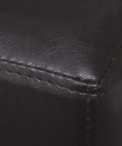 vidaXL Sofa Chair Artificial Leather Bench Dark Brown