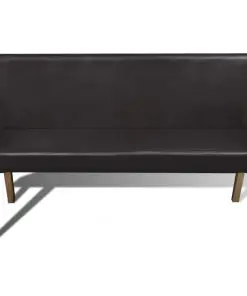 vidaXL Sofa Chair Artificial Leather Bench Dark Brown