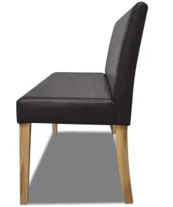 vidaXL Sofa Chair Artificial Leather Bench Dark Brown