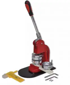 vidaXL Badge Maker Machine 44 mm with Circle Cutter and Button Parts 500 Sets