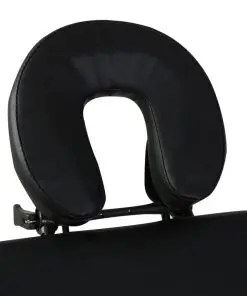 Black Foldable Massage Table 2 Zones with Wooden Frame