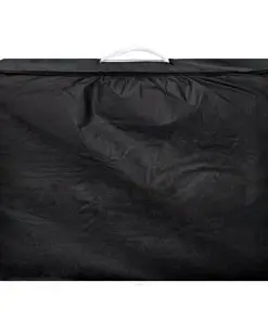 Cream White Foldable Massage Table 2 Zones with Wooden Frame