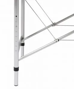 Black Foldable Massage Table 2 Zones with Aluminium Frame