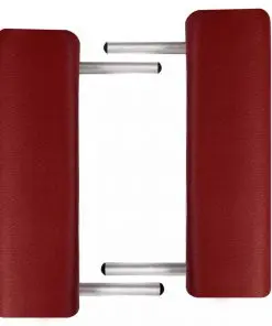 Red Foldable Massage Table 3 Zones with Aluminium Frame