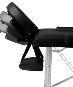 Black Foldable Massage Table 3 Zones with Aluminium Frame