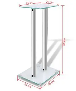 vidaXL 2 pcs Glass Speaker Stand