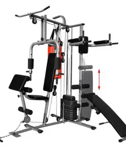 vidaXL Multi-functional Home Gym with 1 Boxing Bag 65 kg