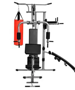 vidaXL Multi-functional Home Gym with 1 Boxing Bag 65 kg