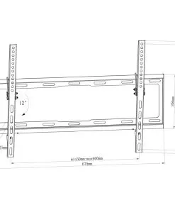 Tilt Wall Mounted TV Bracket 600 x 400 mm 32″ – 70″