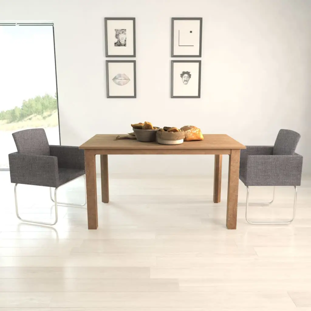 vidaXL Dining Chairs 2 pcs Dark Grey Fabric