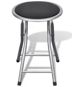 vidaXL Folding Bar Stools 4 pcs Faux Leather