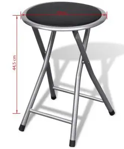 vidaXL Folding Bar Stools 4 pcs Faux Leather