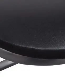 vidaXL Folding Dining Chairs 6 pcs Black Faux Leather and Steel