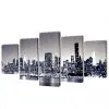 Canvas Wall Print Set Monochrome New York Skyline 100 x 50 cm Canvas Wall Print Set Monochrome New York Skyline 100 x 50 cm