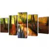 Canvas Wall Print Set Forest 100 x 50 cm Canvas Wall Print Set Forest 100 x 50 cm