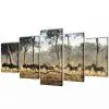 Canvas Wall Print Set Zebras 100 x 50 cm Canvas Wall Print Set Zebras 100 x 50 cm