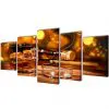Canvas Wall Print Set Whiskey and Cigar 100 x 50 cm