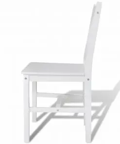 vidaXL Dining Chairs 2 pcs White Pinewood