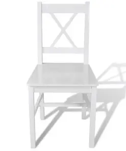 vidaXL Dining Chairs 4 pcs White Pinewood