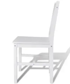 vidaXL Dining Chairs 4 pcs White Pinewood