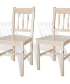 vidaXL Dining Chairs 2 pcs Pinewood