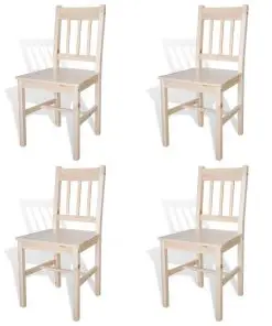 vidaXL Dining Chairs 4 pcs Pinewood