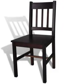 vidaXL Dining Chairs 4 pcs Brown Pinewood