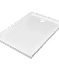 vidaXL Rectangular ABS Shower Base Tray White 70 x 100 cm