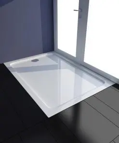 vidaXL Rectangular ABS Shower Base Tray White 70 x 100 cm