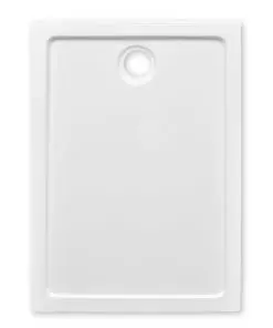 vidaXL Rectangular ABS Shower Base Tray White 70 x 100 cm