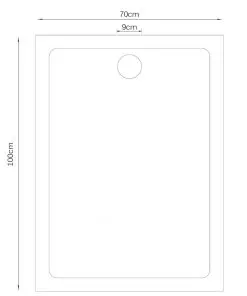 vidaXL Rectangular ABS Shower Base Tray White 70 x 100 cm
