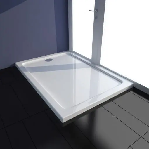 vidaXL Rectangular ABS Shower Base Tray White 70 x 100 cm