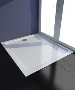 vidaXL Rectangular ABS Shower Base Tray White 80 x 90 cm