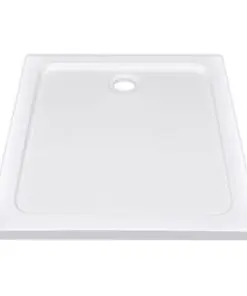 vidaXL Rectangular ABS Shower Base Tray White 80 x 90 cm
