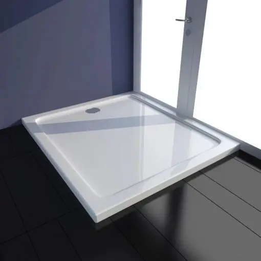 vidaXL Rectangular ABS Shower Base Tray White 80 x 90 cm