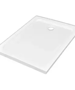 vidaXL Rectangular ABS Shower Base Tray White 80 x 110 cm