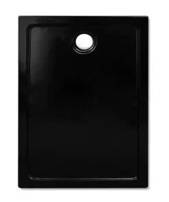 vidaXL Rectangular ABS Shower Base Tray Black 70 x 100 cm
